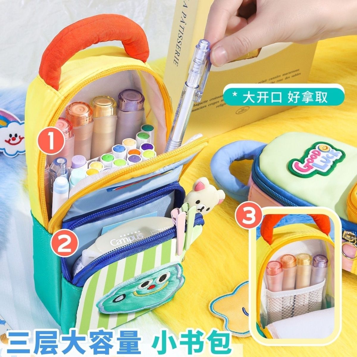 Beauty Makeup Box - 3D KawaiiLarge Capacity Multi‑Layer Pencil Case
