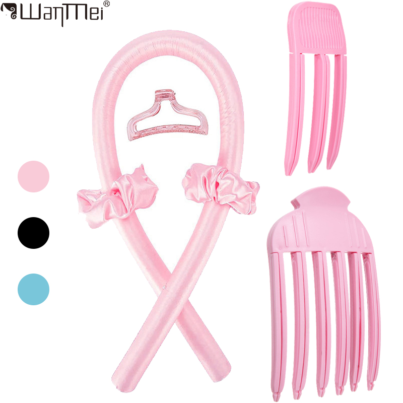 Hair Curling Wand - Heatless Curling Rod Headband Volumizing Hair
