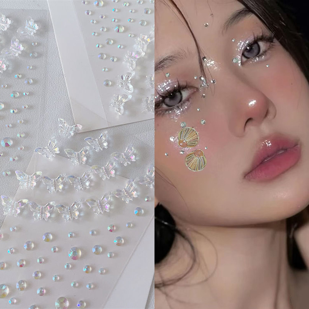 1/6pcs Colorful Butterfly Crys - Beauty Gems Makeup review and price
