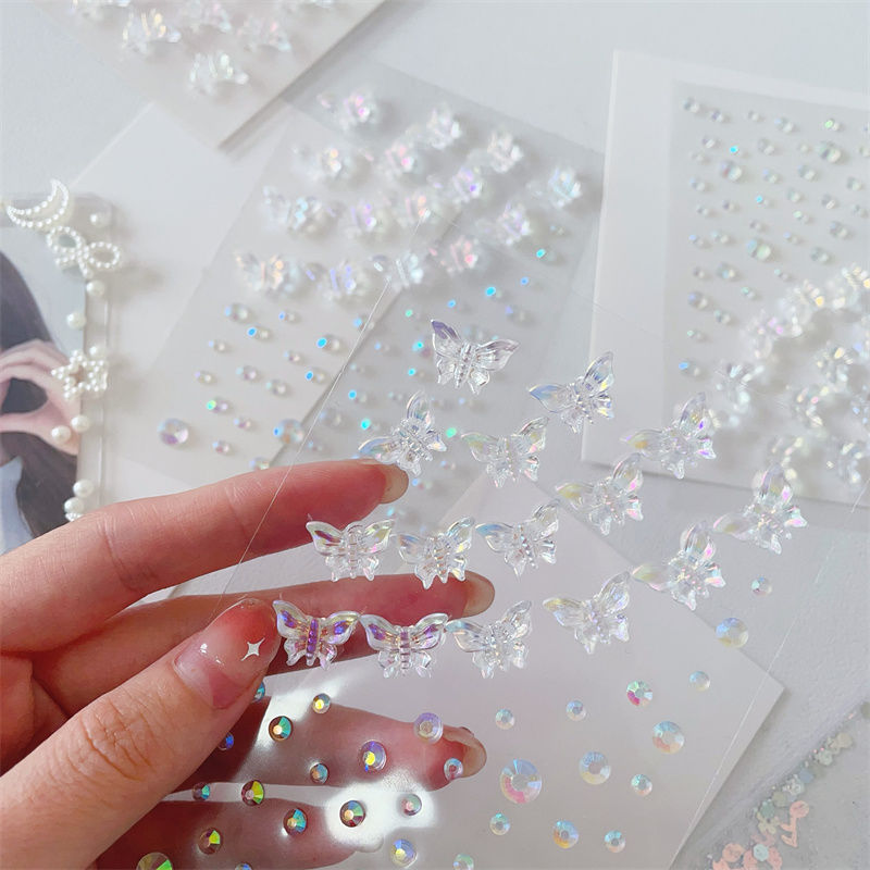 1/6pcs Colorful Butterfly Crys - Beauty Gems Makeup review and price