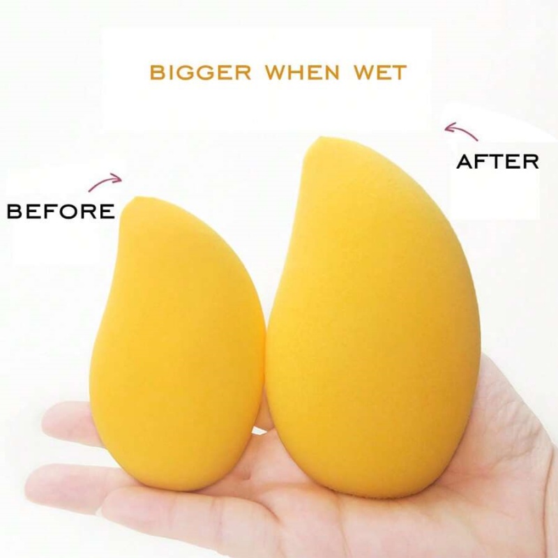 12/2pcs Mango Shape Soft Makeu - Beauty Makeup Foundation review and price