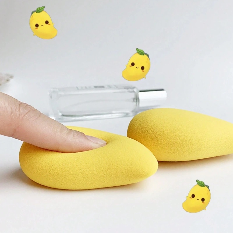 12/2pcs Mango Shape Soft Makeu - Beauty Makeup Foundation review and price