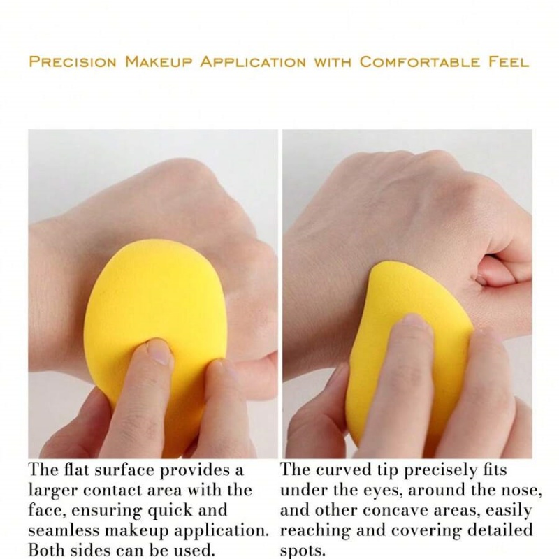 12/2pcs Mango Shape Soft Makeu - Beauty Makeup Foundation review and price