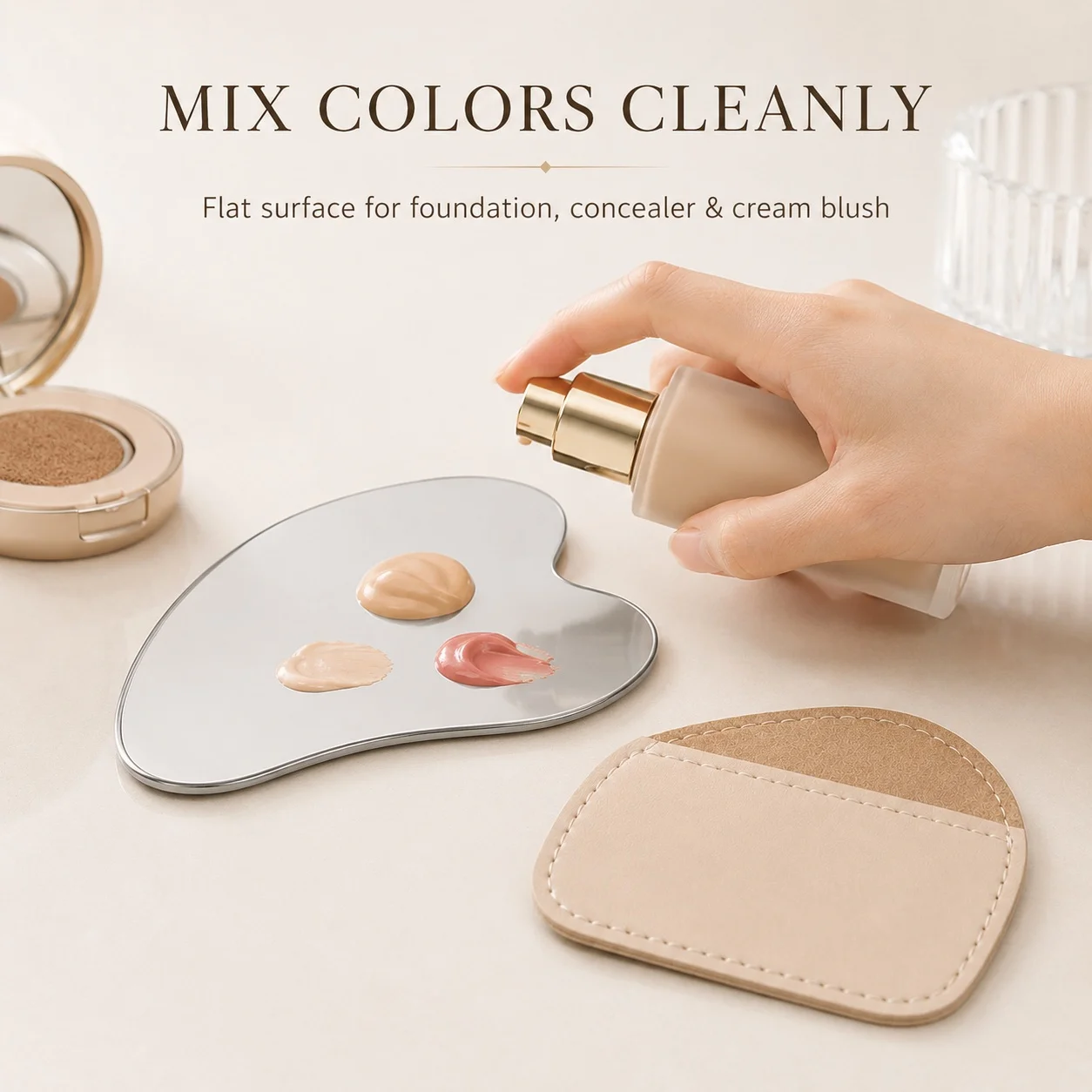 Heart Shaped Stainless Steel M - Beauty Makeup Foundation review and price