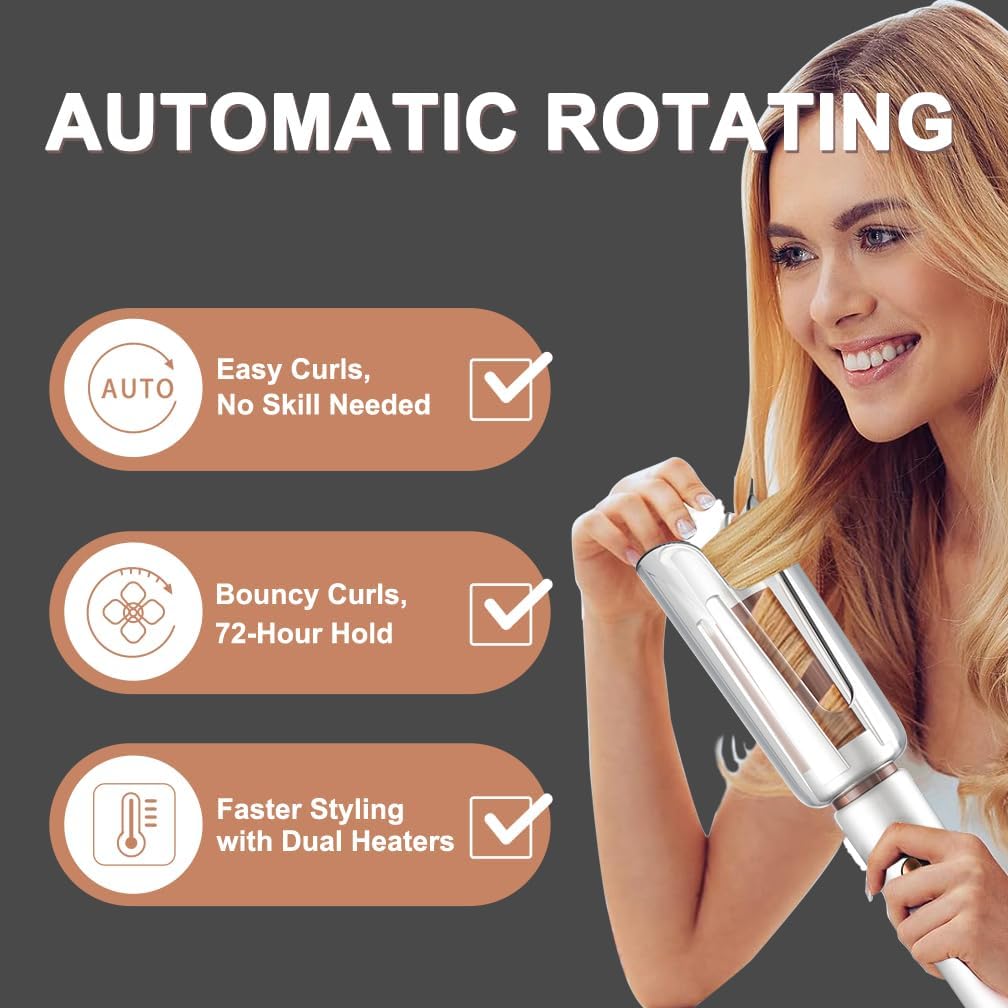 Automatic Rotating Curling Iro - Hair Curling Wand review and price