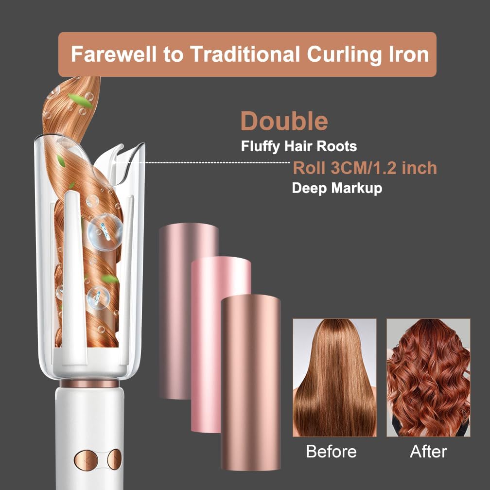 Automatic Rotating Curling Iro - Hair Curling Wand review and price