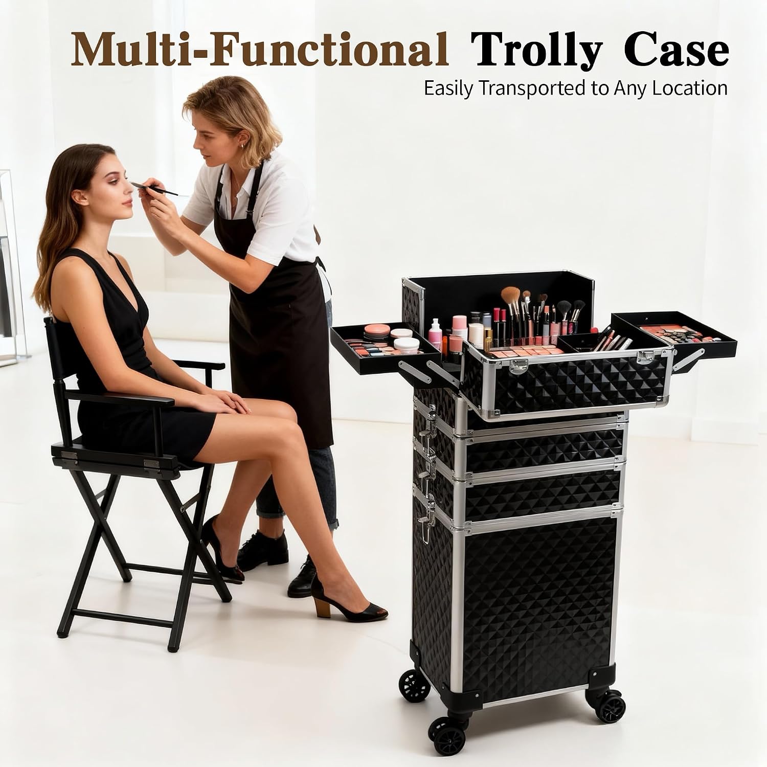 Rolling Makeup Train Case, Cos - Beauty Makeup Box review and price