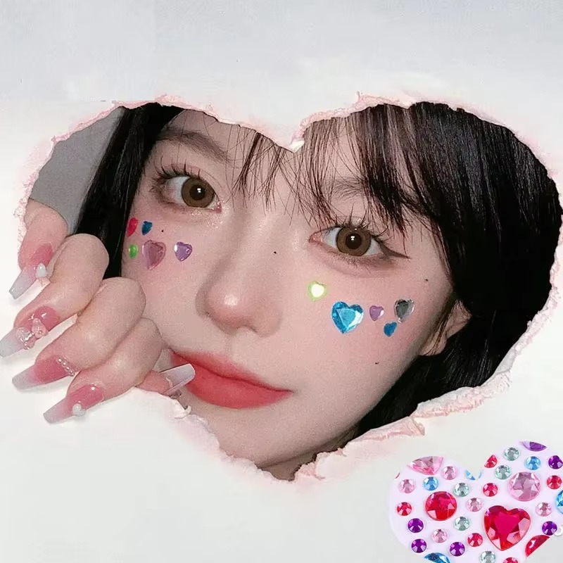 3D Bright Glitter Stickers for - Beauty Gems Makeup review and price