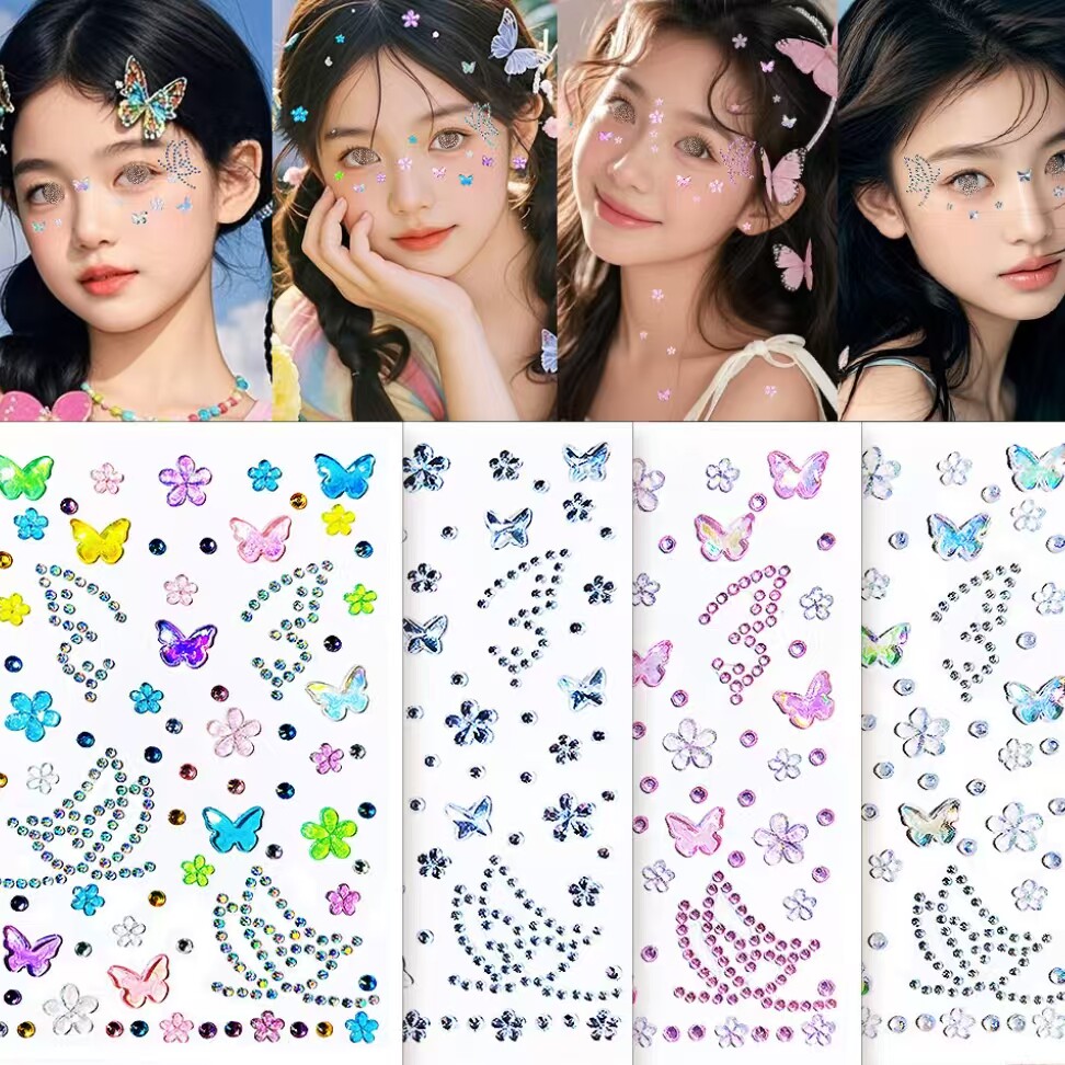 1pc 3D Sparkling Butterfly Rhi - Beauty Gems Makeup review and price
