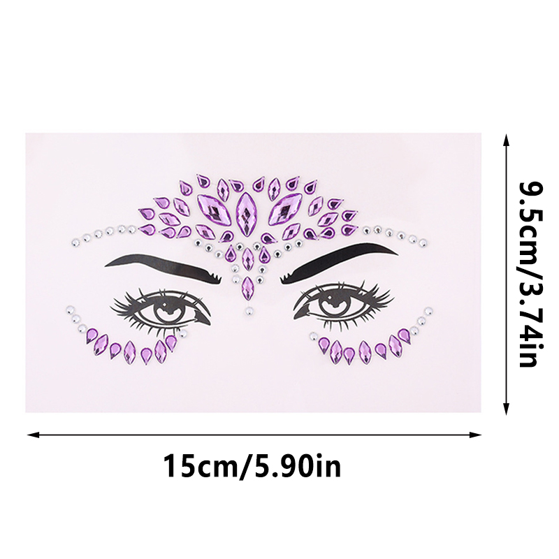 5Pcs/Set Diamond Face Stickers - Beauty Gems Makeup review and price
