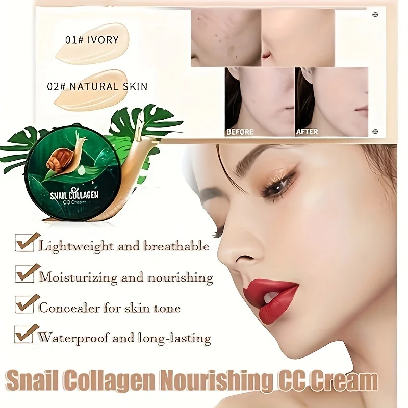 Snail Collagen CC Cream Mushro - Beauty Makeup Foundation review and price
