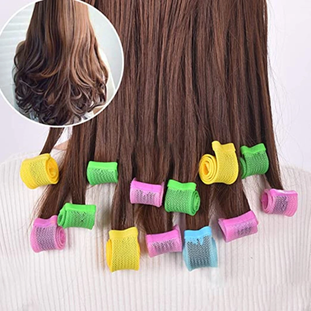 18pcs Heatless Hair Curlers No - Hair Curling Wand review and price