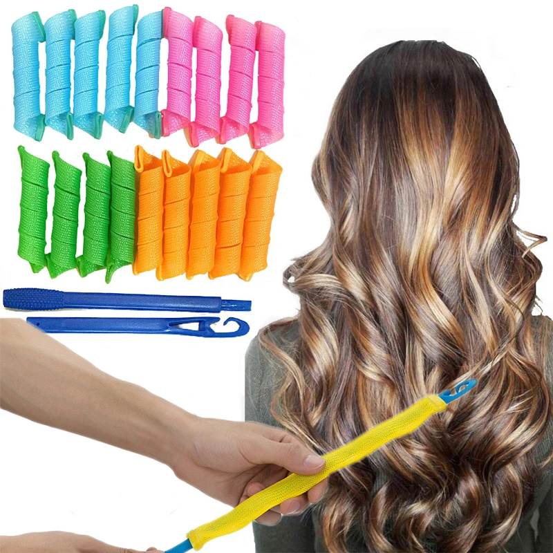 18pcs Heatless Hair Curlers No - Hair Curling Wand review and price