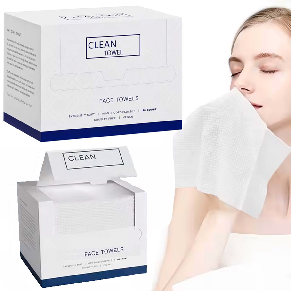 50Pcs/Box Disposable Face Towe - Beauty Makeup Box review and price