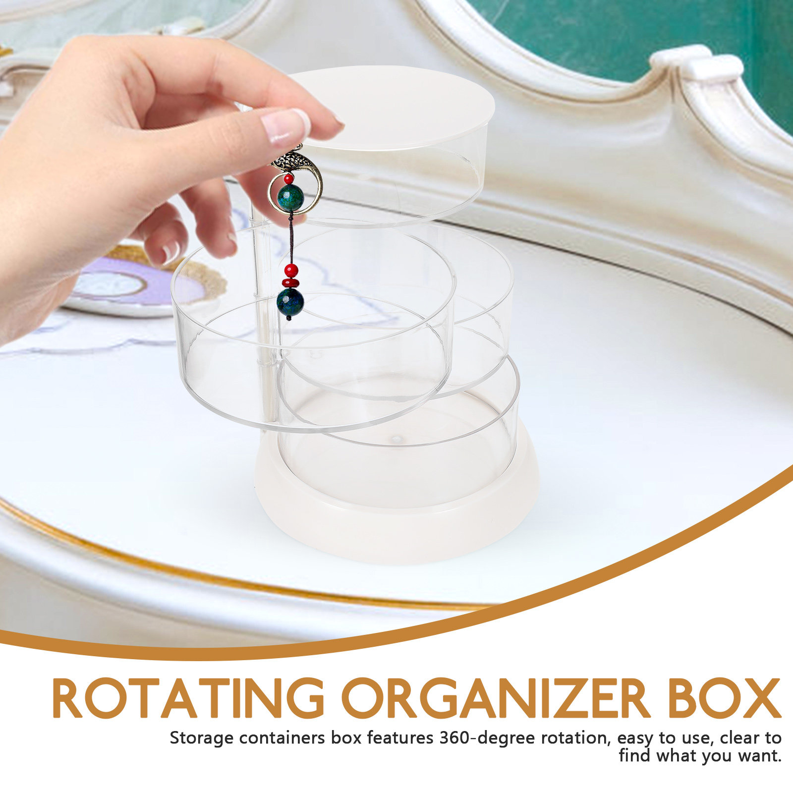4-Tier Rotating Makeup Organiz - Beauty Makeup Box review and price