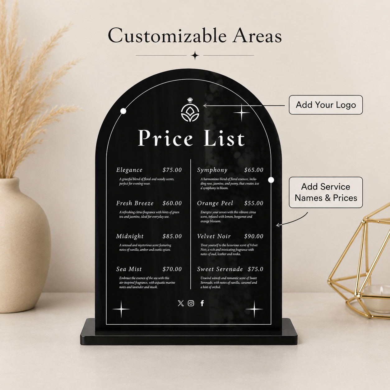Custom Arch Acrylic Price List - Beauty Makeup List review and price