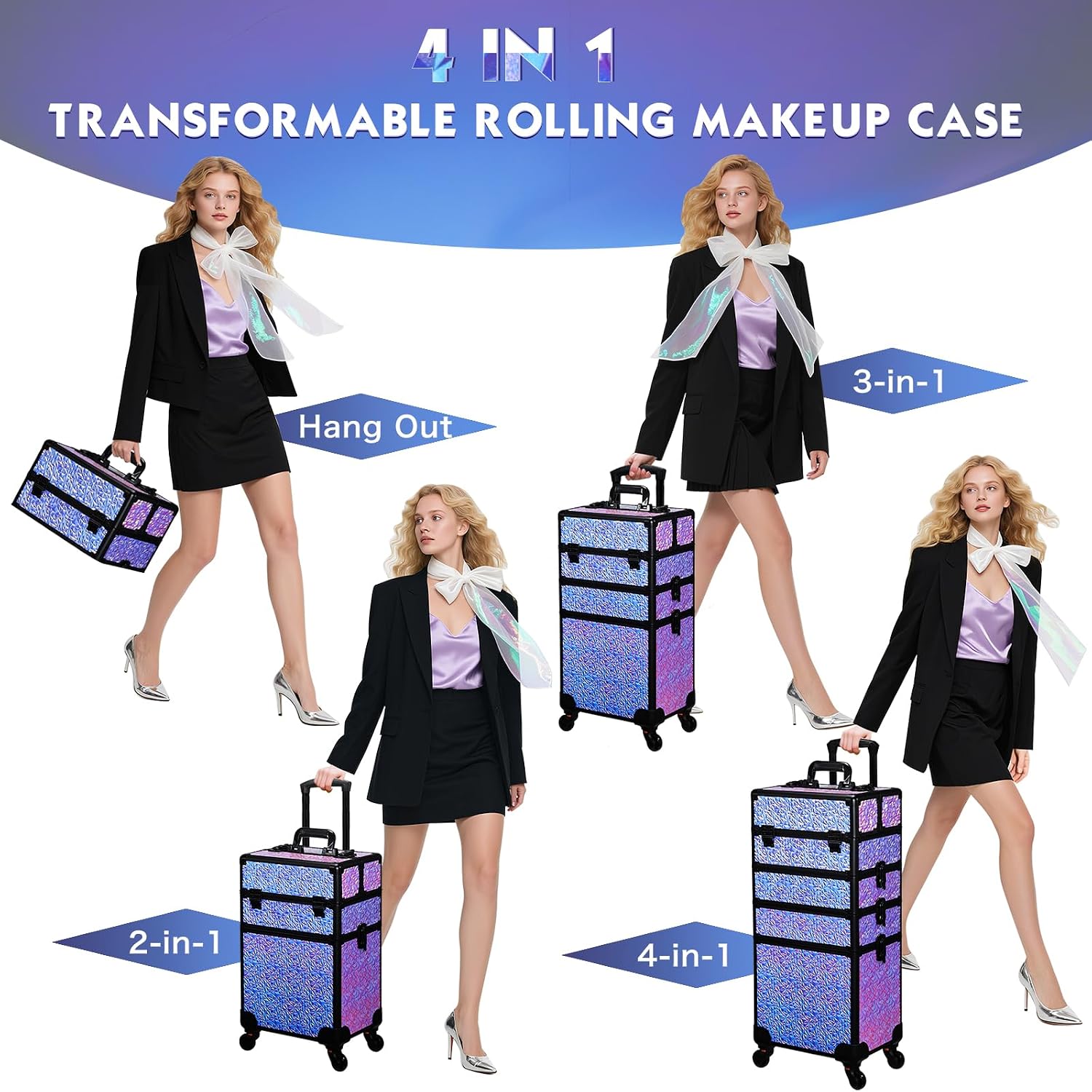 Rolling Makeup Train Case, Lar - Beauty Makeup Box review and price
