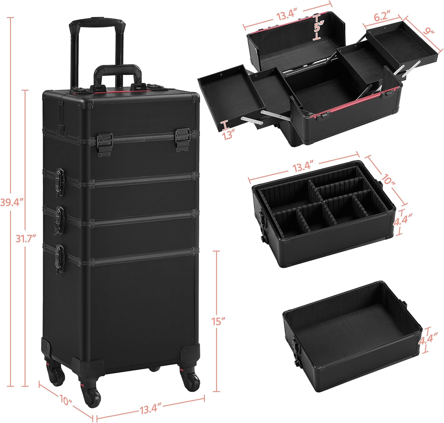 Rolling Makeup Train Case, Cos - Beauty Makeup Box review and price