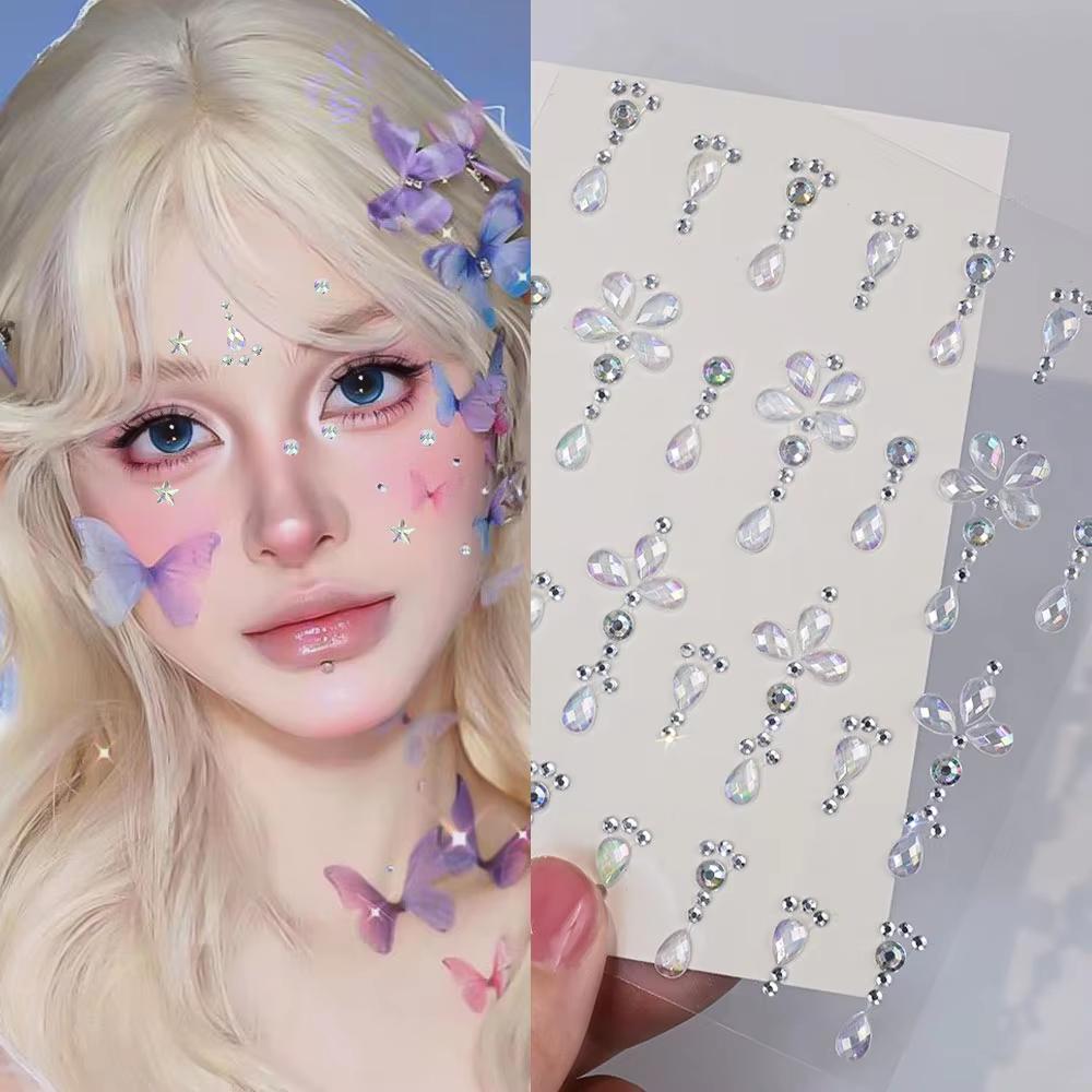 1 Sheet 3D Aurora Crystal Rhin - Beauty Gems Makeup review and price