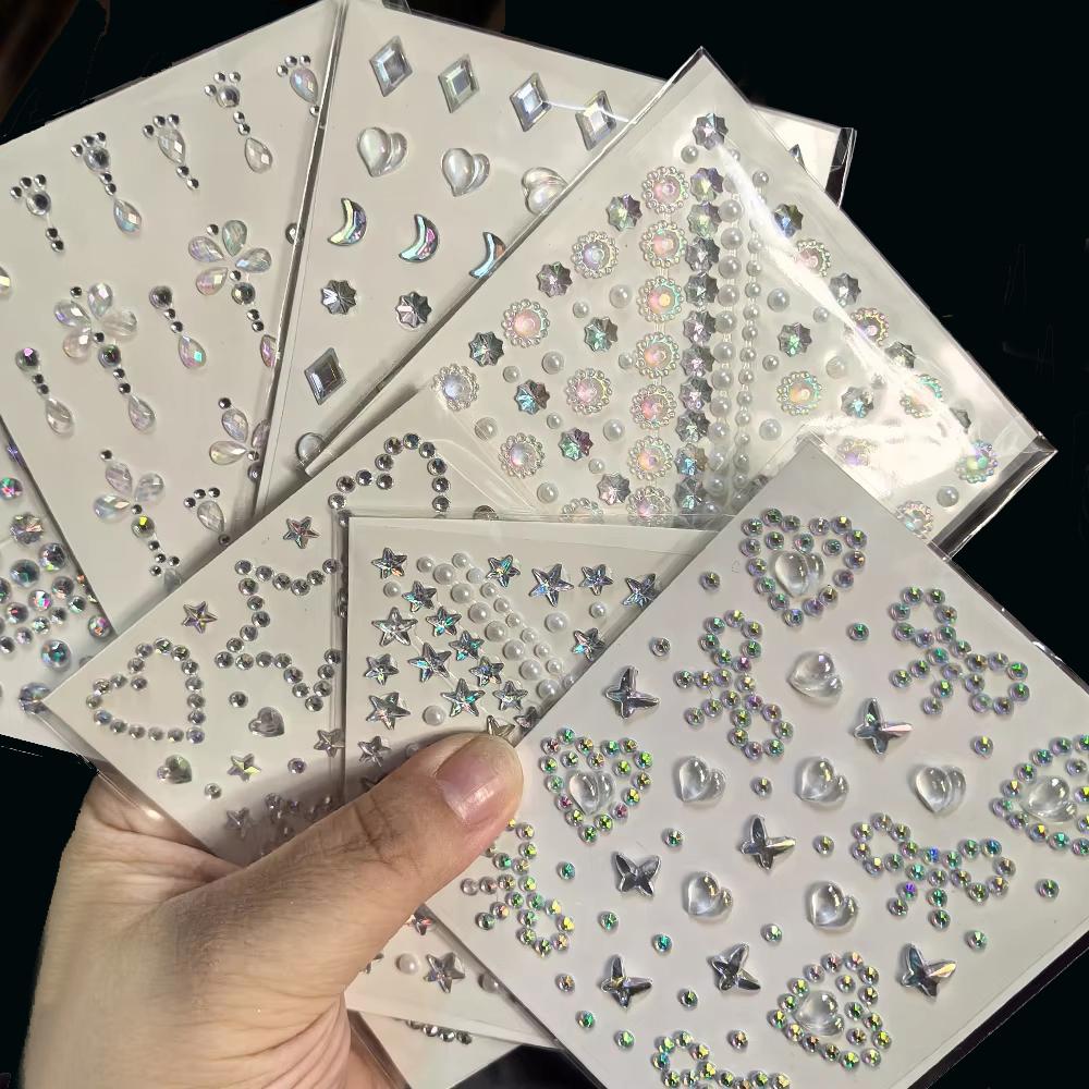 1 Sheet 3D Aurora Crystal Rhin - Beauty Gems Makeup review and price