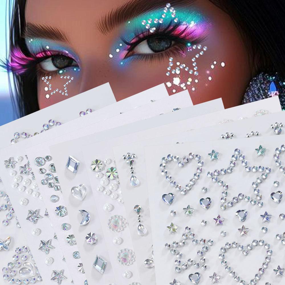 1 Sheet 3D Aurora Crystal Rhin - Beauty Gems Makeup review and price
