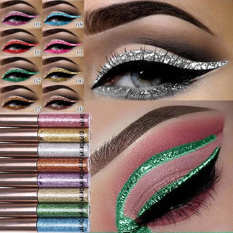 16 Colors Diamond Liquid Eyeli - Beauty Linasi Makeup review and price