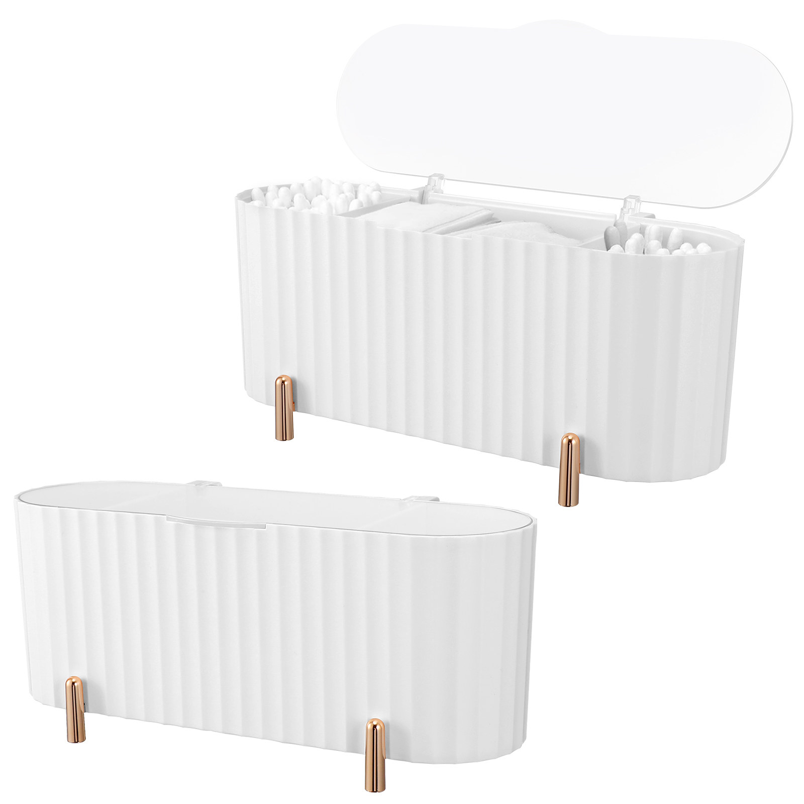 2Pcs Storage Box 3-Grid Makeup - Beauty Makeup Egg review and price